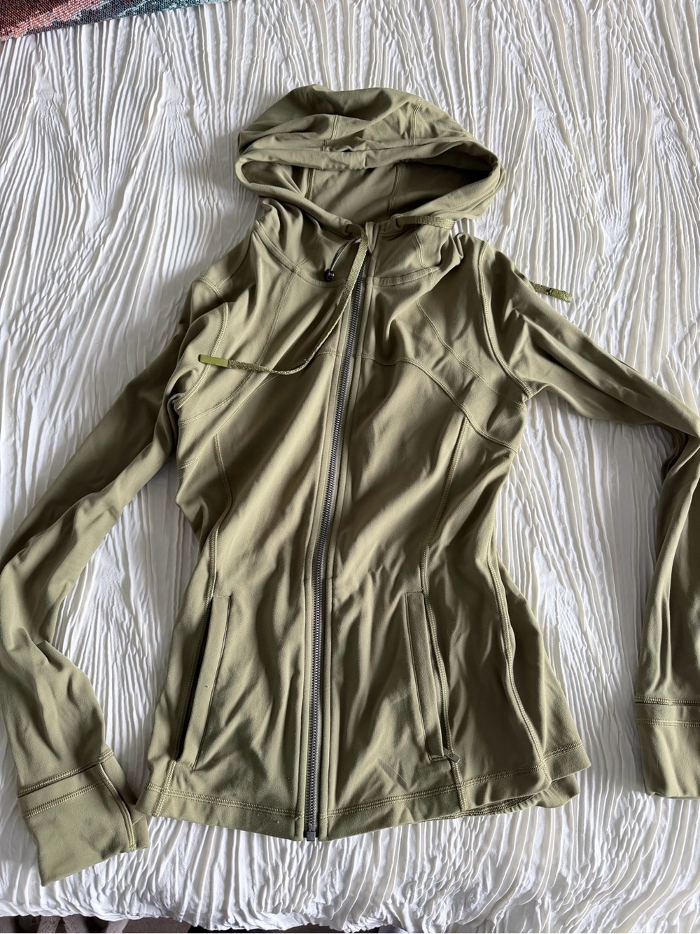 lululemon athletica Olive Green Hooded Define Jacket